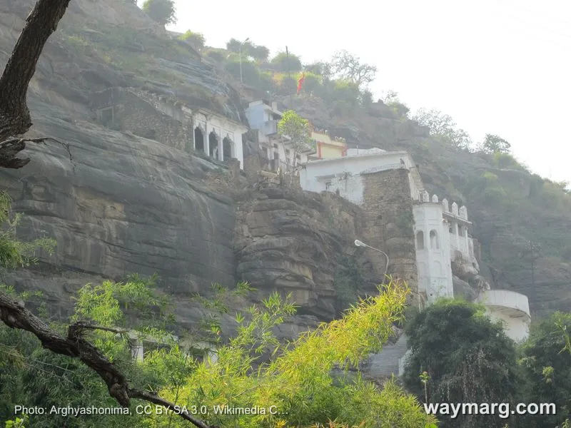 Hanuman Dhara hillside shrine and waterfall, Chitrakoot